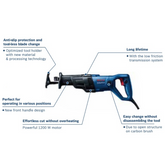 Bosch GSA 120 Professional Reciprocating Saw, 29 mm, 1200W